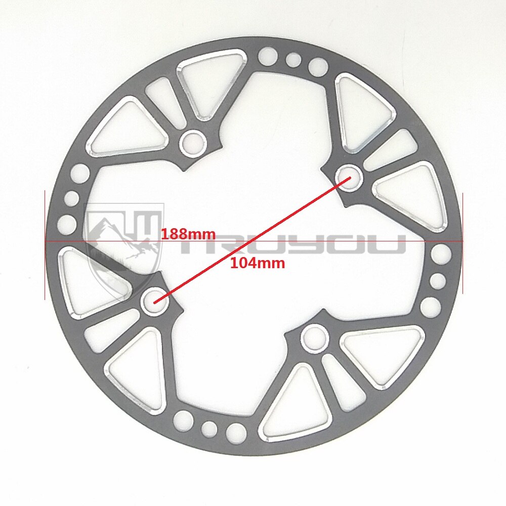 TRUYOU 104 BCD 42T 44T Aluminum Alloy Chain Wheel Guard MTB Chainring Cover Mountain Bikes Chainrings Protect Cover Support: 44T