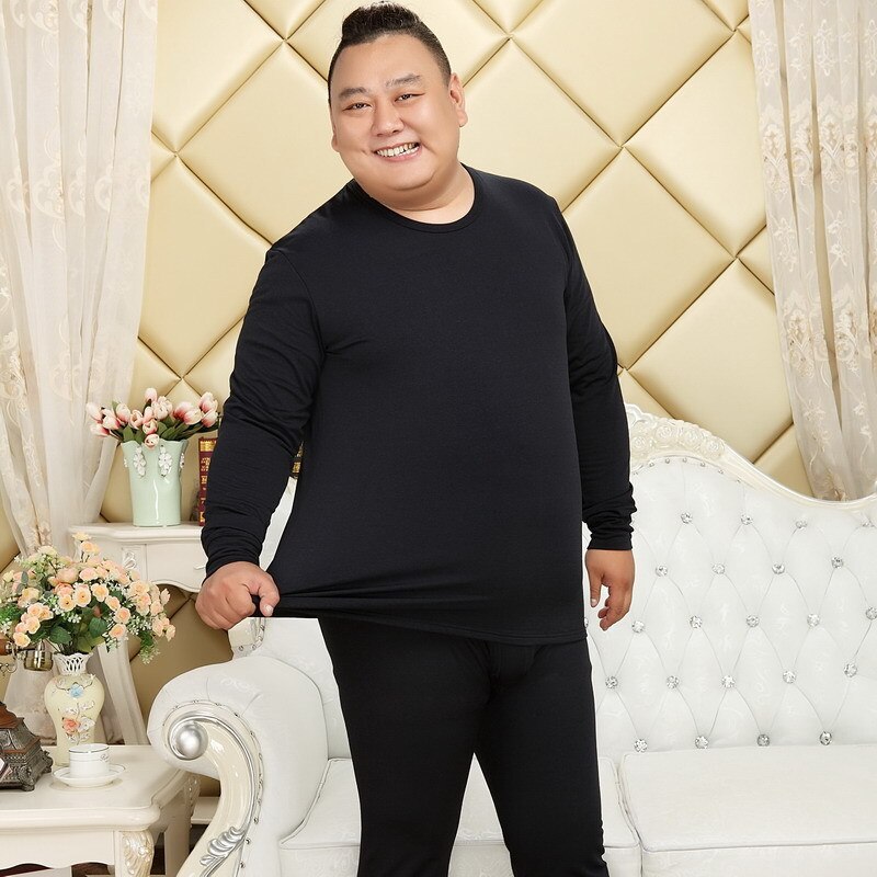 Winter thin Plush keep warm mens thermal underwear 5xl Plus size long sleeves pyjamas men sleepwear pajama sets nightwear 058