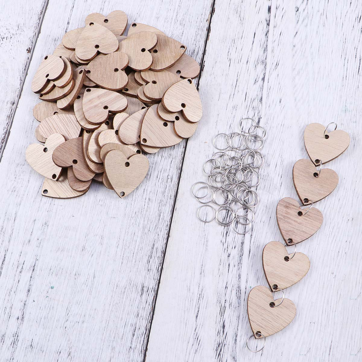 50PCS Calendar Accessories Portable DIY Home Hanging Decor Birthday Reminder Iron Loops for Office Club: Wood Grain