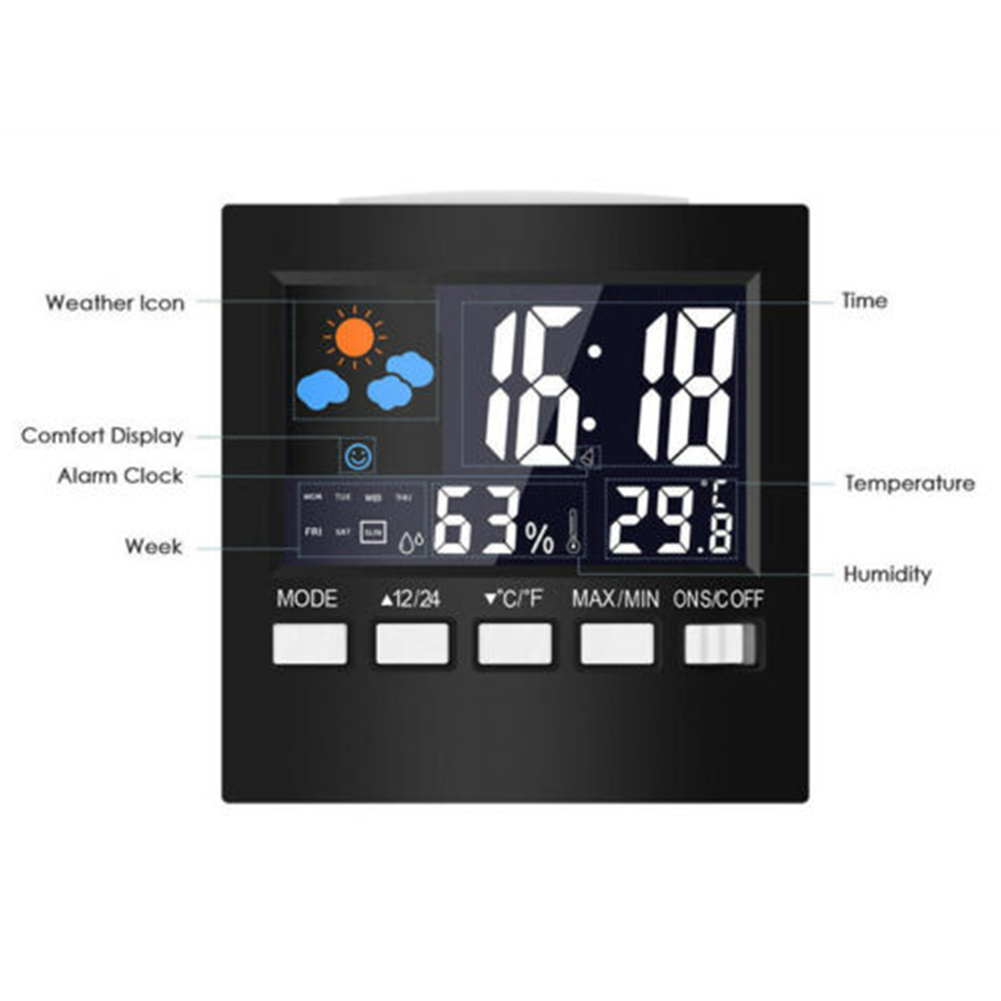 LED Table Clock Alarm Clock Date Snooze Function Backlight Projector Desk Digital Clocks USB Charger Time Projection Clocks