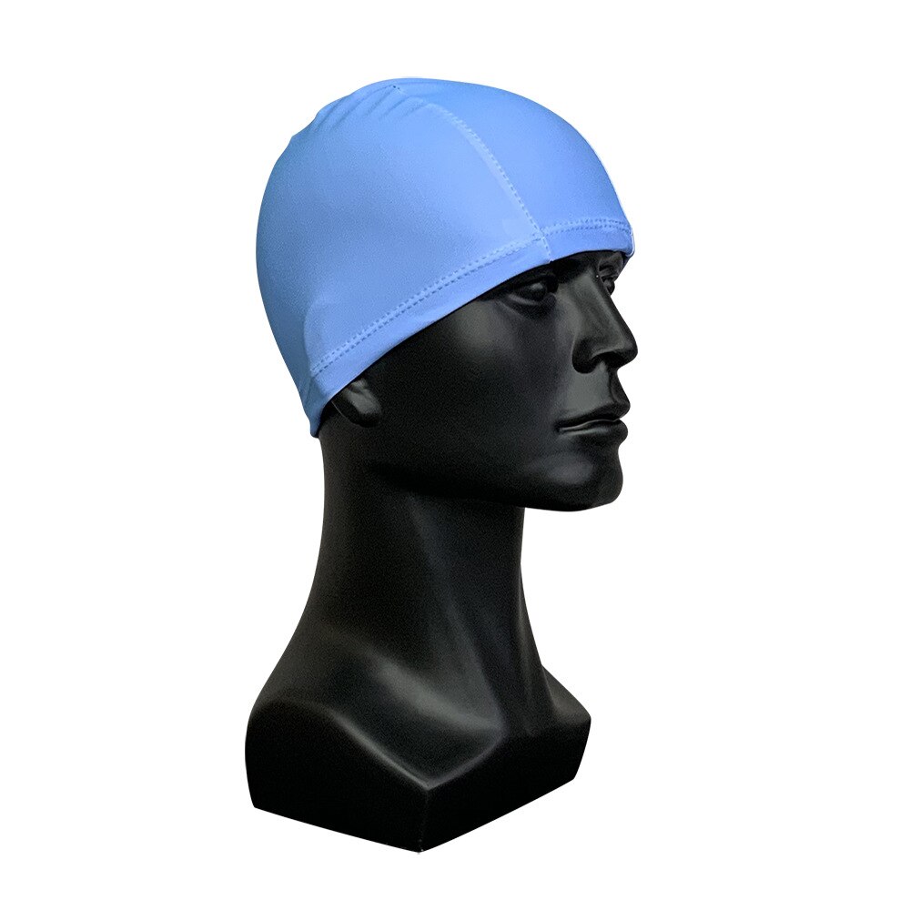 Gorro de baño de tela de poliéster para adultos, gorro de playa de alta elasticidad, Color sólido, Unisex