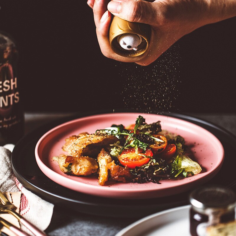 Nordic Servies Keramische Plaat Creatieve Persoonlijkheid Matte Glazuur Westerse Voedsel Plaat Ontbijt Plaat Salade Grote Steak Plaat