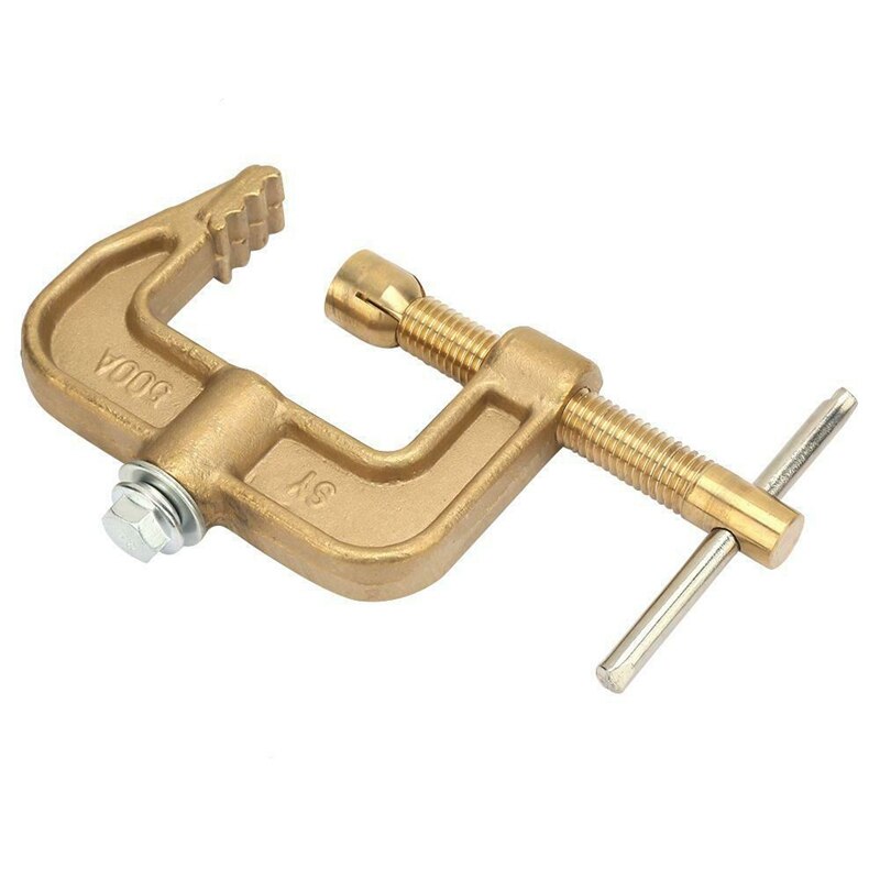 500A Brass G Shape Ground Welding Earth Clamp for Welding Machine Durable