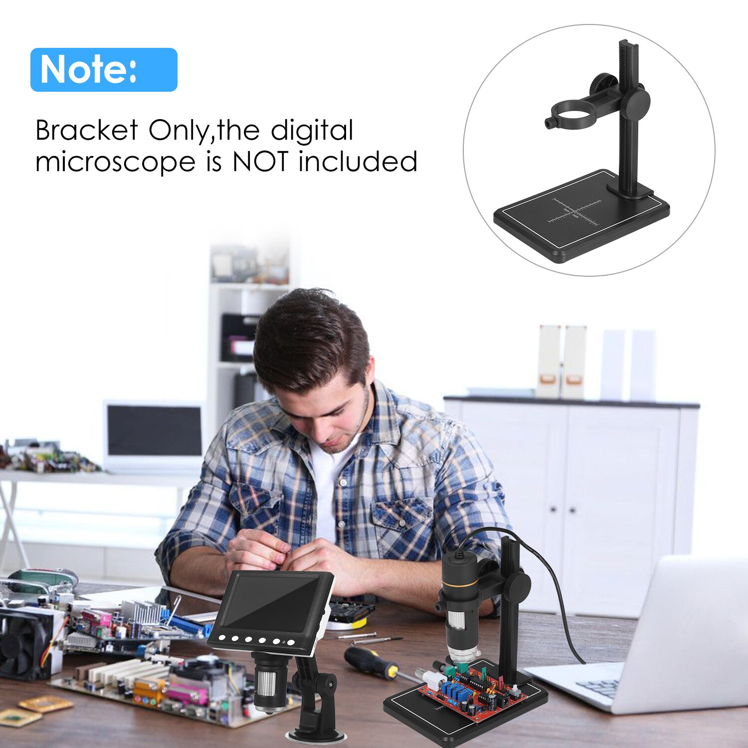 Handheld USB Digital Microscope Stand Holder Bracket Adjustable Holder Mini Foothold Table Frame for Digital USB Microscope