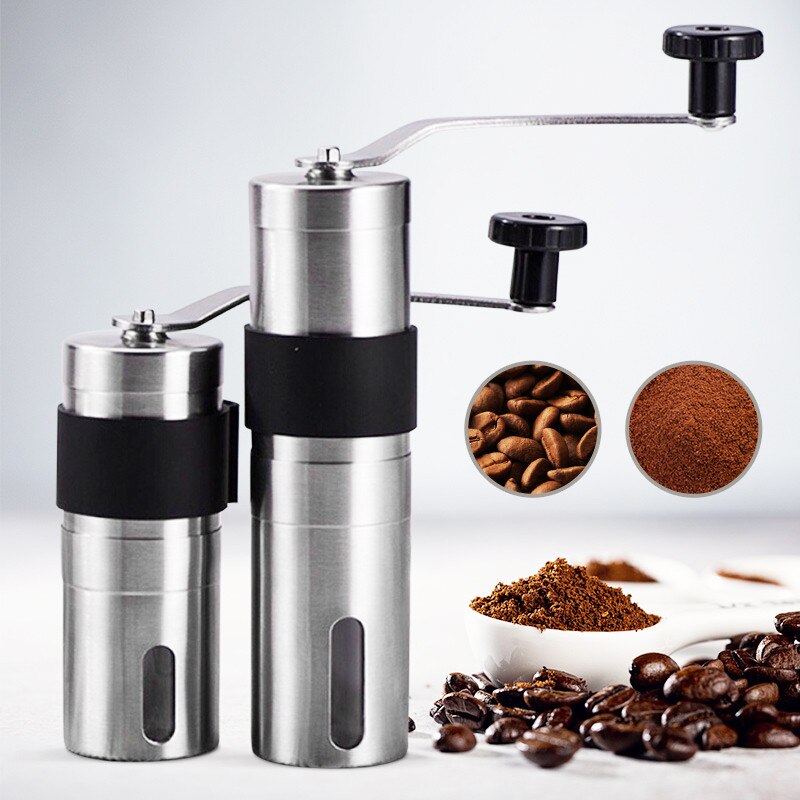 2021NEW 2 Size Handleiding Keramische Koffiemolen Rvs Handgemaakte Koffieboon Burr Mill Grinder Keuken Gereedschap Slijpmachines