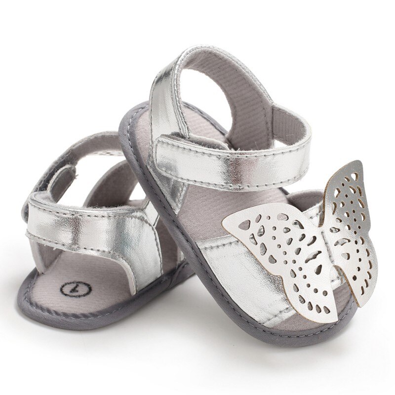 Sommer baby pige bowknot sandaler nyfødte spædbarn afslappet udendørs prinsesse afslappede sko skridsikker blød sål 0 ~ 18 måned: S / 0-6 måneder