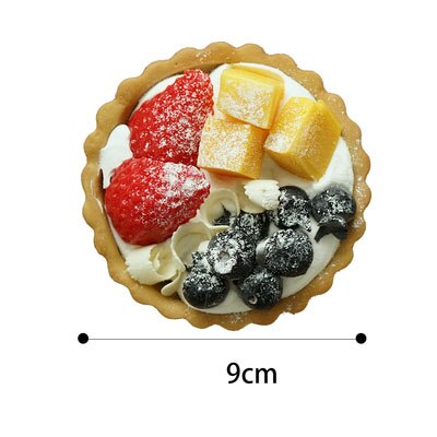 Udsøgt simuleret frugtskål frugtkage model display simulering kage dessert jordbær tærte kage bagning butiksvindue: -en