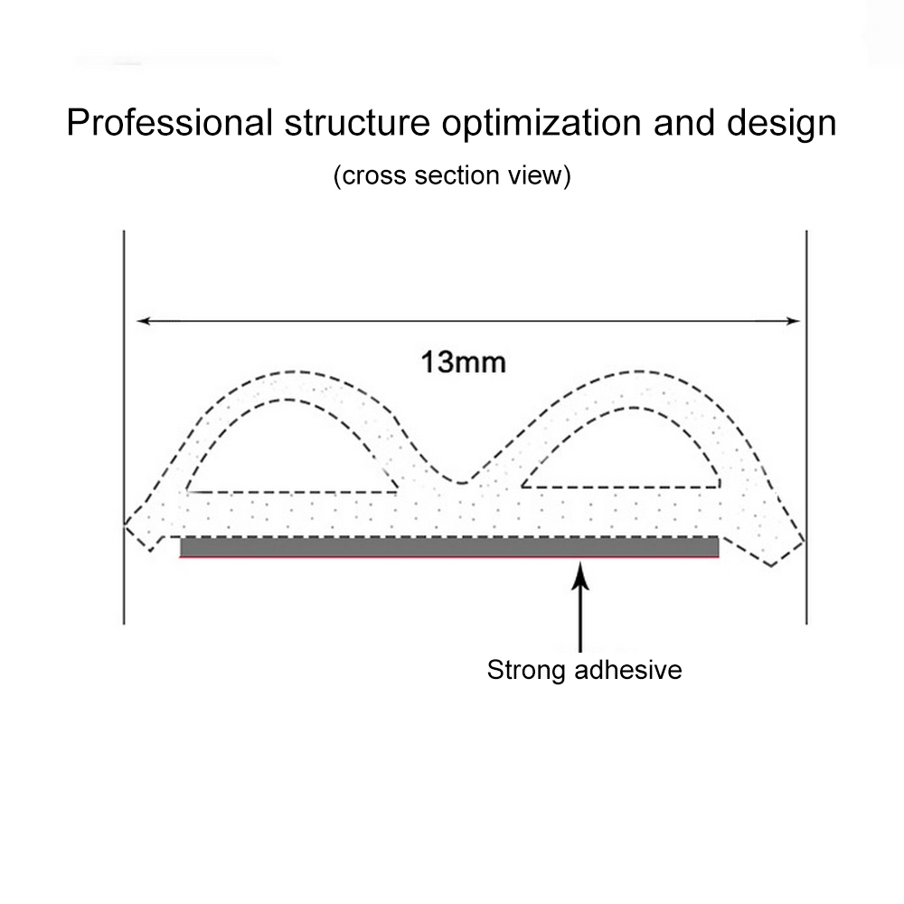4 Meter B Vorm Auto Deur Afdichting Strip Geluidsisolatie Voor De Auto B Type 3M Deur Afdichting Strips auto Rubber Afdichtingen
