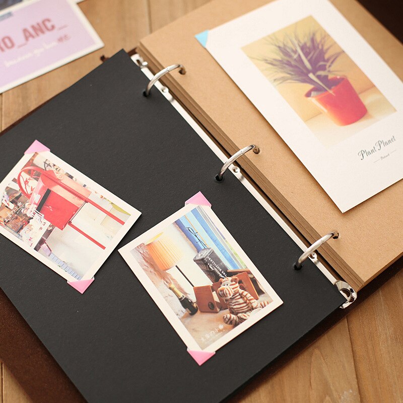 30 ark 8 tommer diy retro vintage læder fotoalbum baby autograf mindegraduering scrapbog album til barn