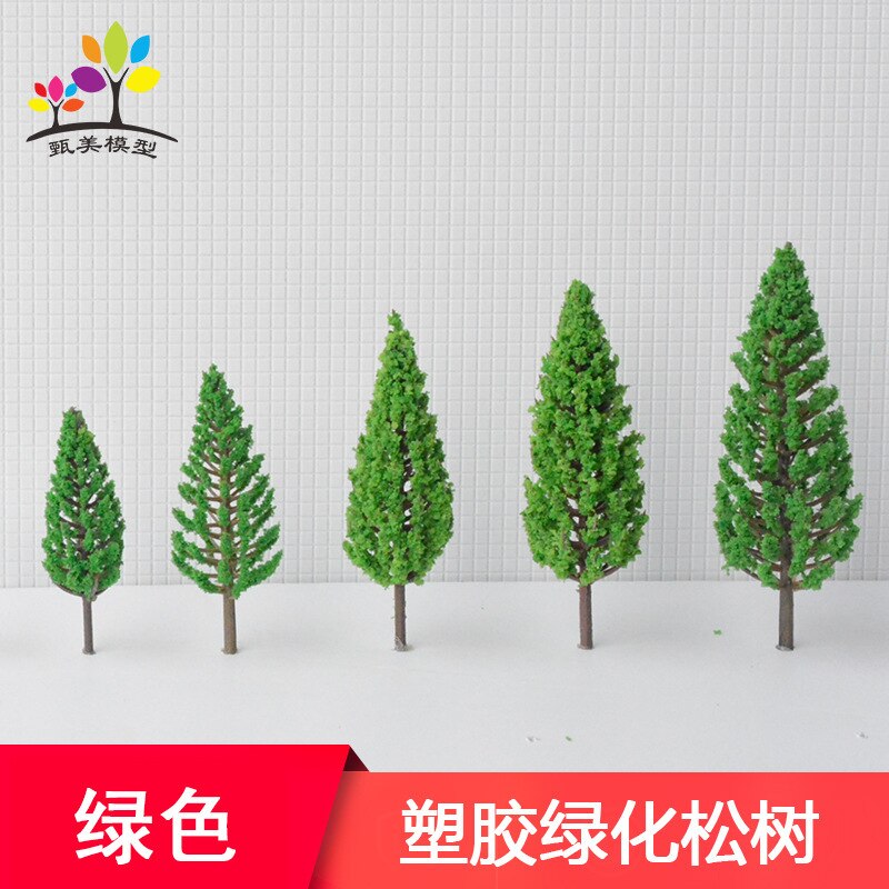 Ji Ye Model Garden Landscape Imitative Tree Architecture Sand Table DIY Materials Mini Plastic Model Green Pine Tree Variety