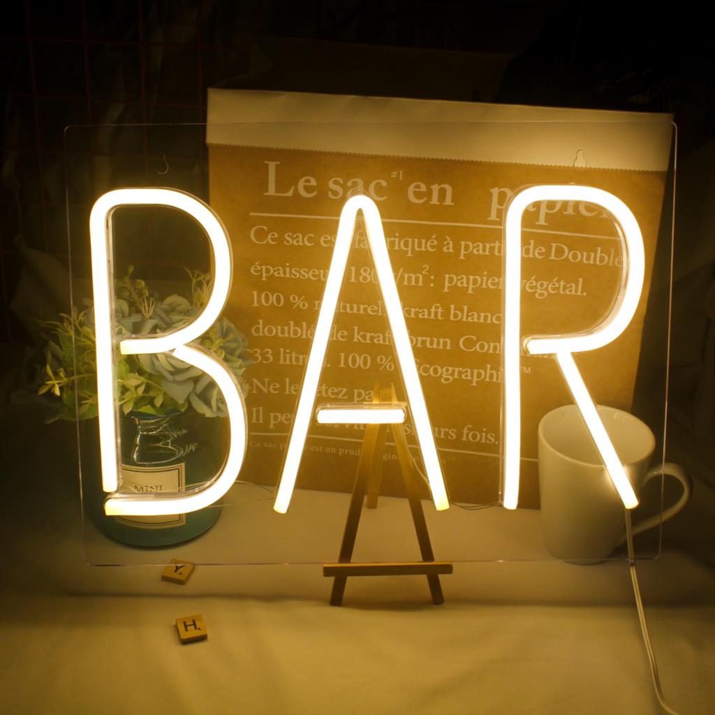 Ineonlife Led Bar Neon Borden Licht Voor Bar Brief Neon Brief Muur Opknoping Verlichting Usb Of Batterij Aangedreven Party Club room Decor: Warm