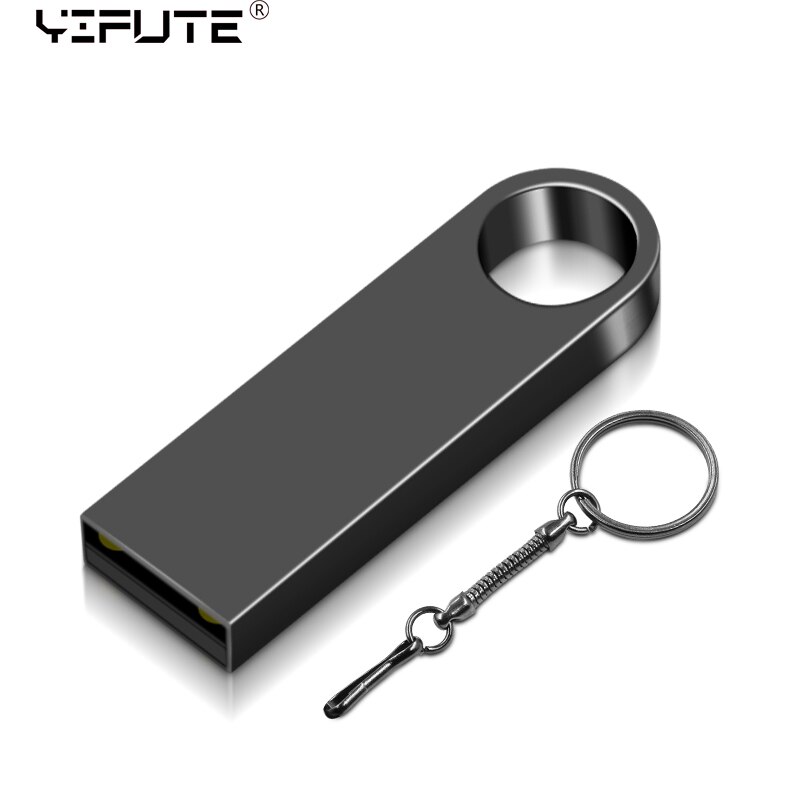 Metal Mini USB Flash Drive 256GB 128GB 64GB 32GB 16GB 8GB Pendrive Cle USB Flash Stick Pen Drive 8 16 32 64 128 256 GB USB Stick: 32GB / Black