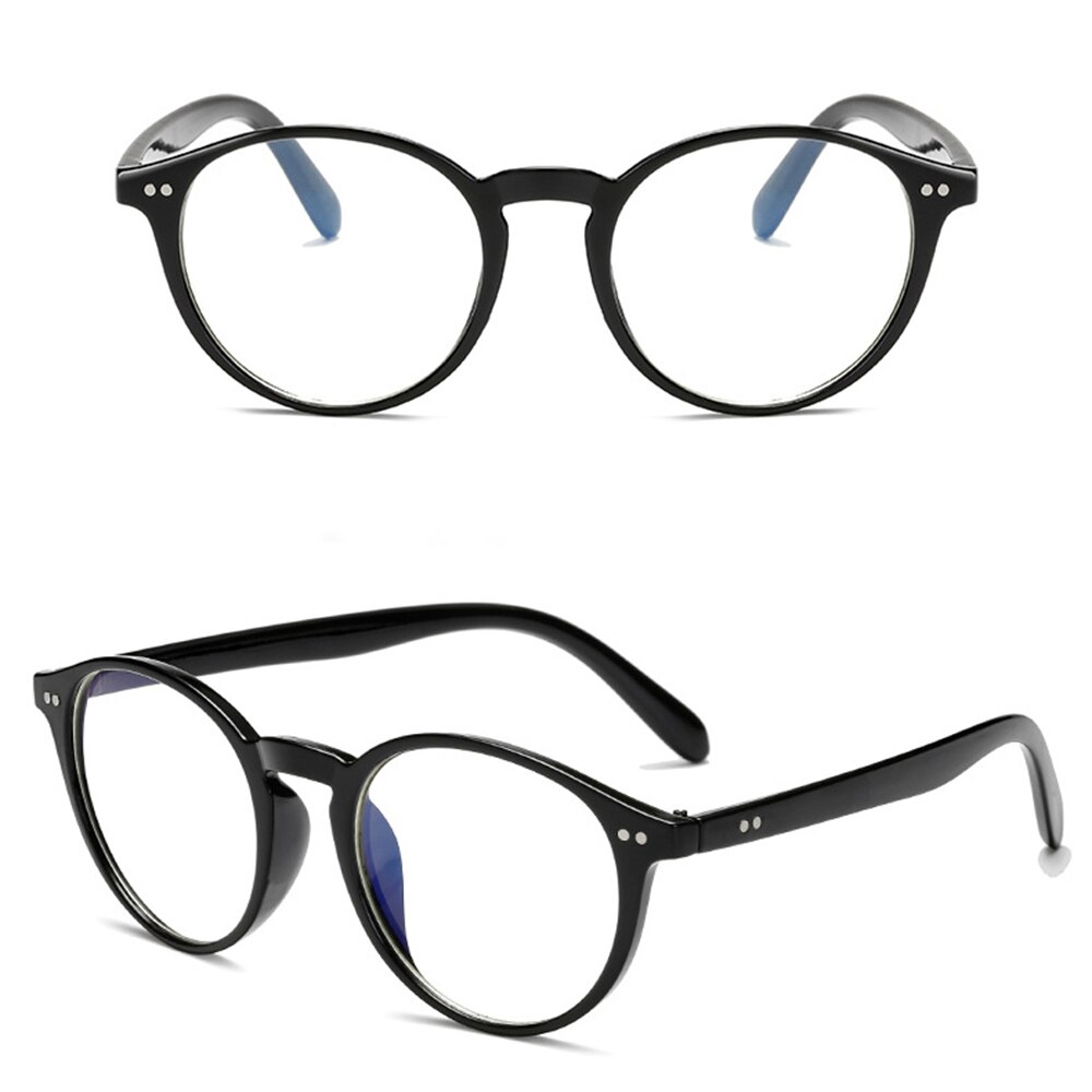 Vintage retro pyöreä silmä sininen valoa estävät lasit kehys naiset miehet optiset silmälasit kehykset tietokonelasit hipsterit tyyli