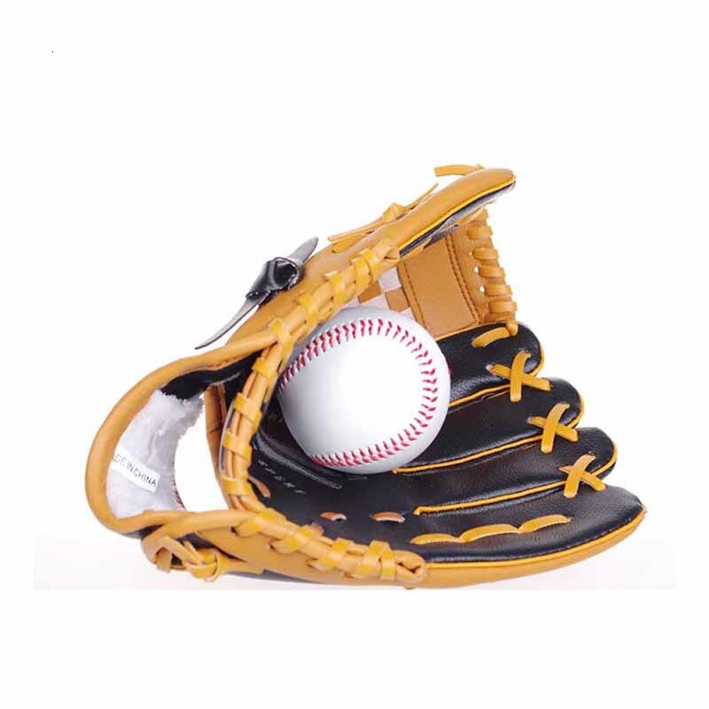 Outdoor Sports PVC Waterproof Baseball Gloves Thickened Breathable Child Teenager Adult Training Softball Pitcher Catch Training: Dark Khaki / 12.5 inches