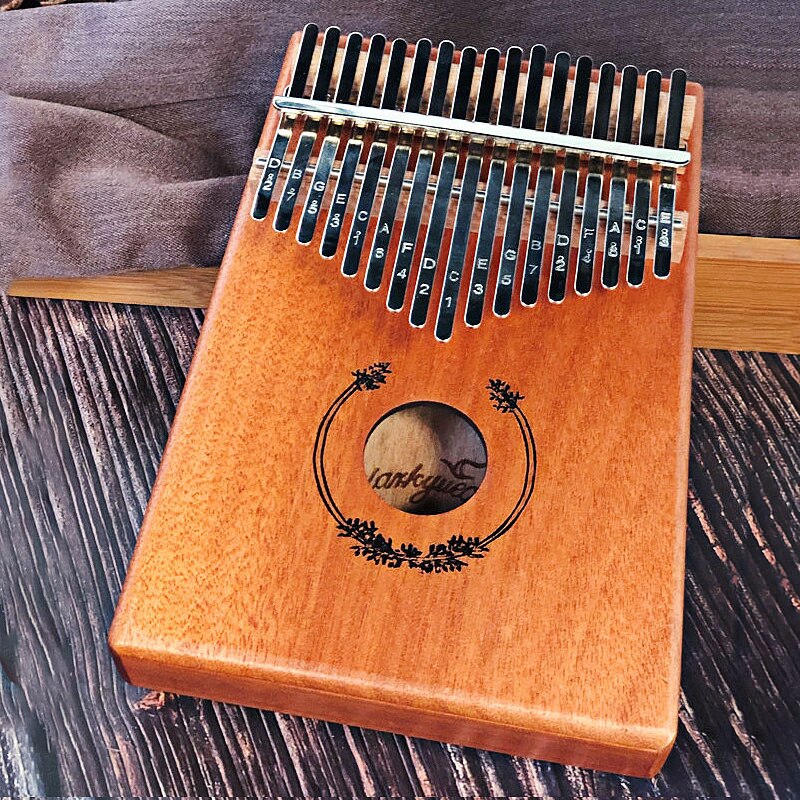 17 schlüssel Kalimba Daumen Klavier Sapele Mahagoni Körper Musical Instrument Uhr Finger Klavier Instrument: snake brown