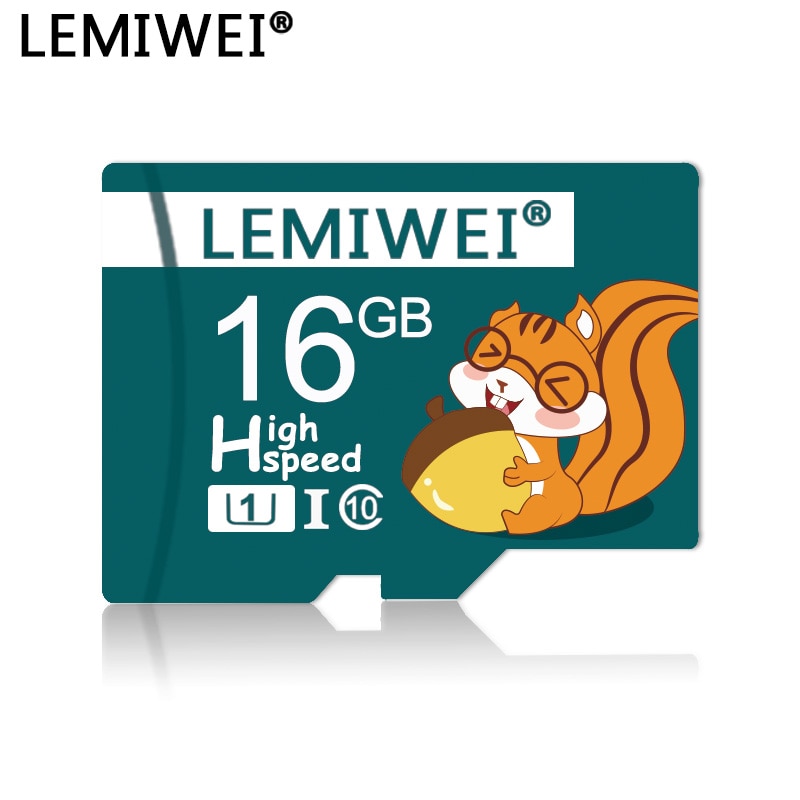 Karta pamięci Lemiwei 64GB 32GB 16GB karta wysokiej prędkości TF klasa 10 UHS-I karta TransFlash pudełko na karty na smartfona