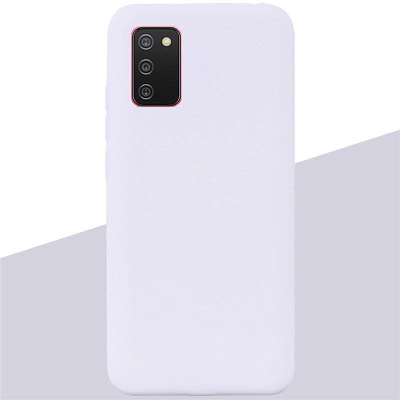 Weiche Silikon Fall Für Samsung A02S Fall A025F Weiche TPU Abdeckung Zurück Fall Für Samsung Galaxy A02S SM-A025F EINE 02S Telefon Fällen Coque: 16 White