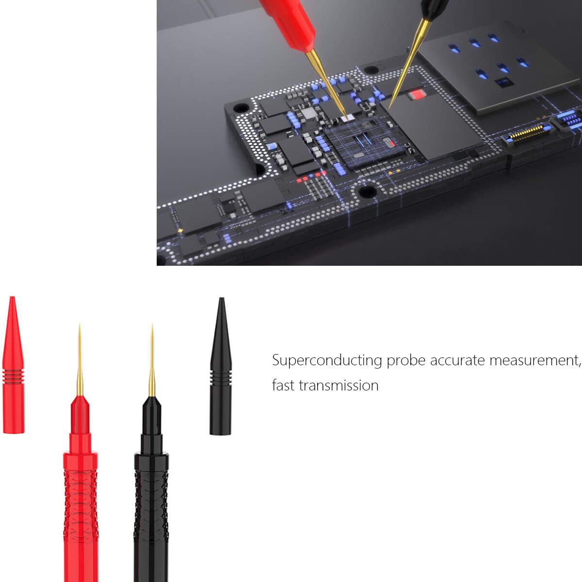 Sonde multimetro Super conduttive aghi sostituibili cavi di prova sonda universale per cavo multimetro digitale Feeler Wire 1M