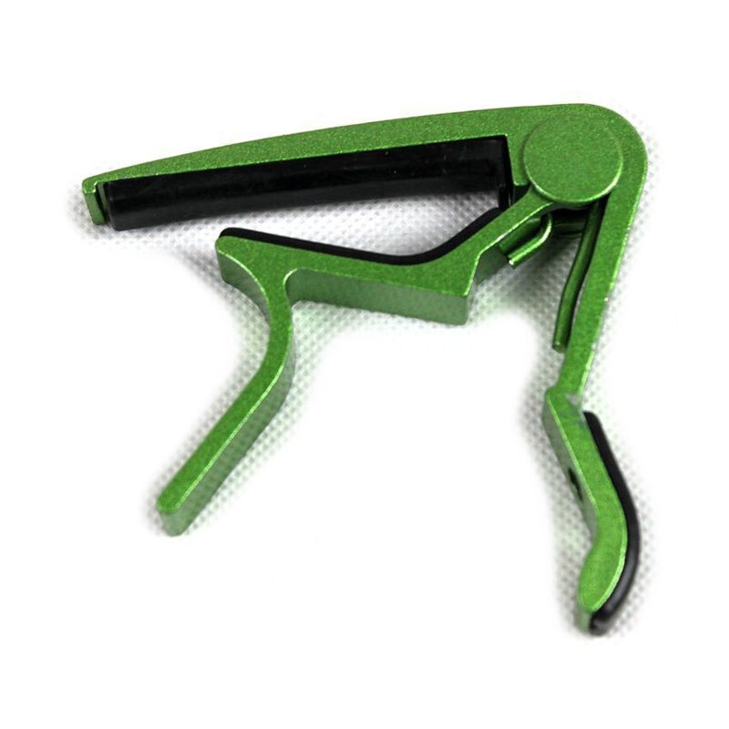 Electric Acoustic Guitar Capo Bass Violin Ukulele Capo Single-handed Tune Clamp Trigger - Material Metal: Green