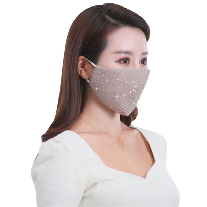 Cubiertas faciales de lentejuelas Unisex, cubierta lavable reutilizable, transpirable, a prueba de polvo, suministros de protección al aire libre