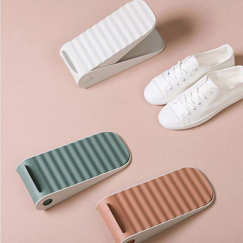 Praktische Schoen Rekken Organizer Schoeisel Ondersteuning Slot Ruimtebesparende Kast Closet Stand Gelaagde Opbergrek Schoenendoos