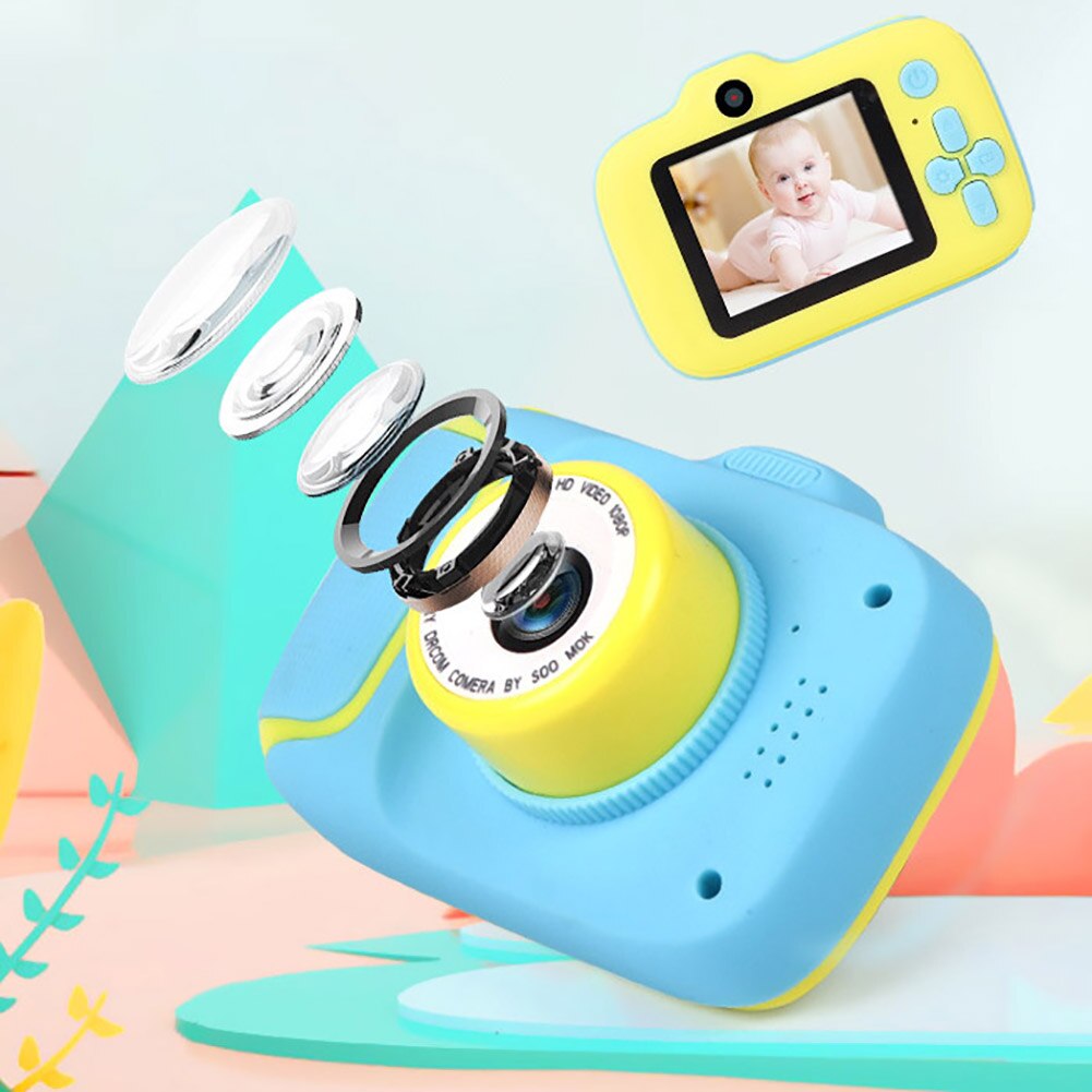 Cámara Digital para niños, bonita cámara de bebé, 2 pulgadas, pantalla HD, 1080P, vídeo de cámara fotográfica