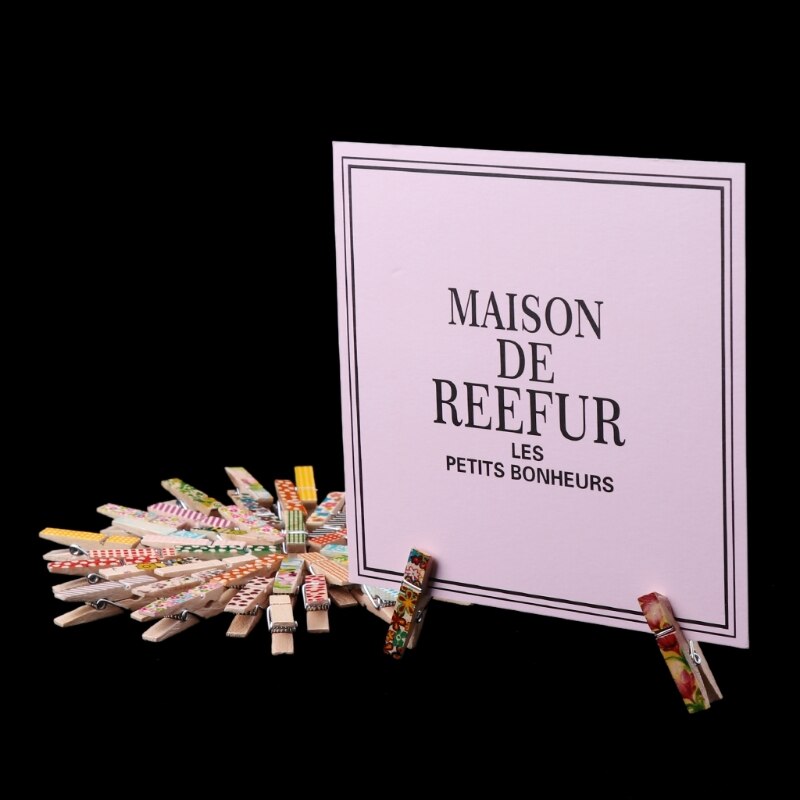 Pinces à linge en bois naturel Durable, 50 pièces, épingles à linge pour Photo, bricolage, artisanat, au détail, ,