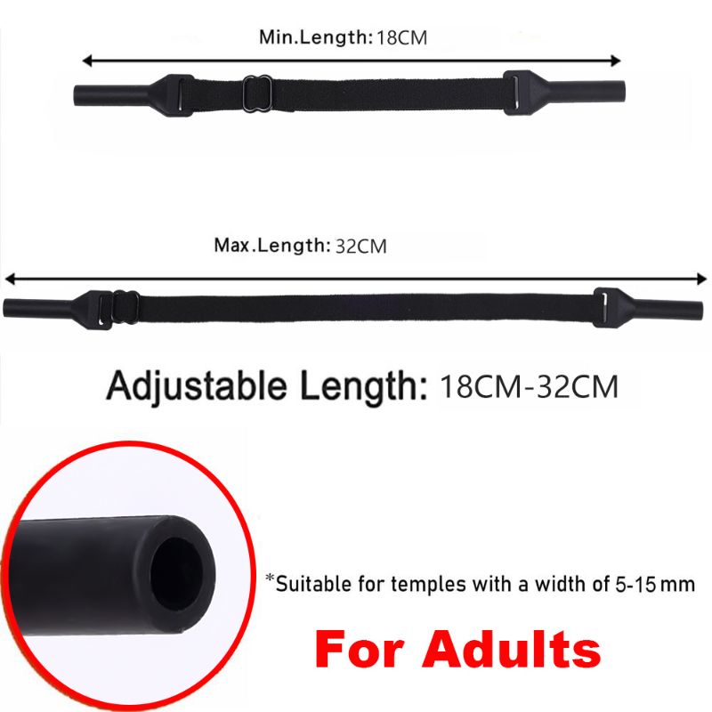 1/4PCs Sports Glasses Rope Adults Adjustable Silicone Eyewear Rope Strap Neck Cord Holder Safety Band Strap Glasses Ropes Chains