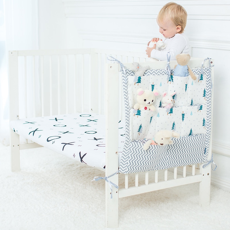 Baby hængende opbevaringstaske arrangør til babysenge krybbe arrangør babyseng tilbehør sengelomme nyfødt tremmeseng sengetøj vugge tremmeseng