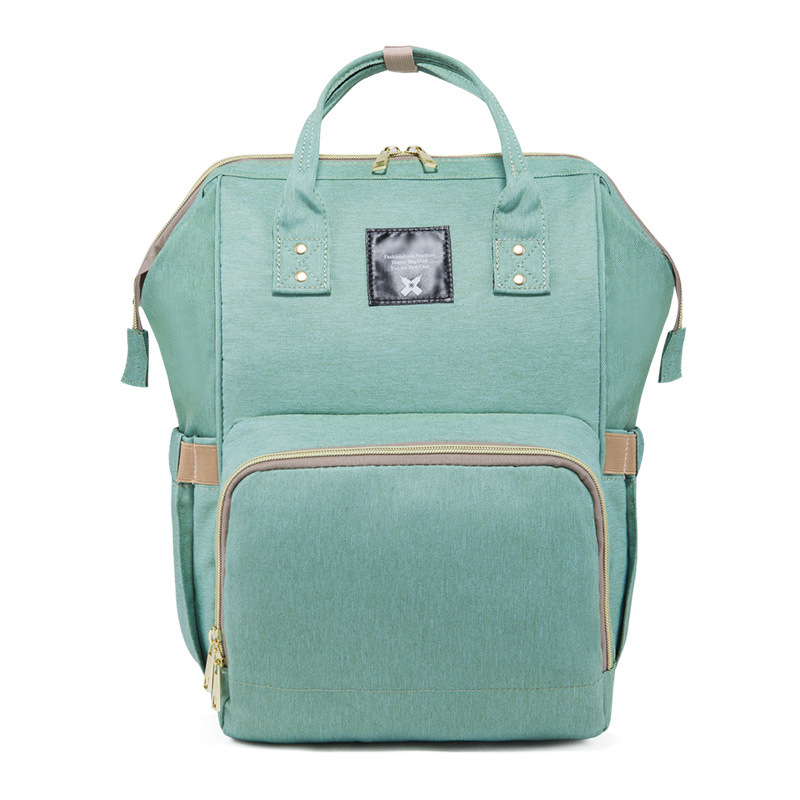 Style Diaper Bag Shoulder Multi-functional Large-Volume MOTHER'S Bag Mommy Bag Baoma Nursing Backpack Women's: Green