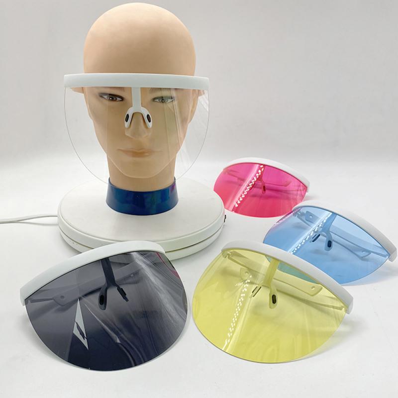 Oversized Exaggerated Visor Wrap Shield Large Mirror Sun Glasses Camping Half Face Shield Guard Protector Face Mask Goggles