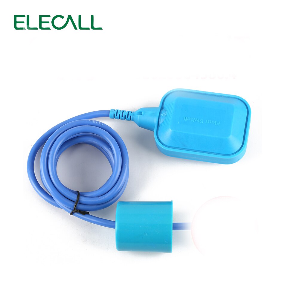 ELECALL 3M/4M Float Switch Controller Silicone Wire High Temperature Liquid Fluid Water Level Float Switch Contactor Sensor