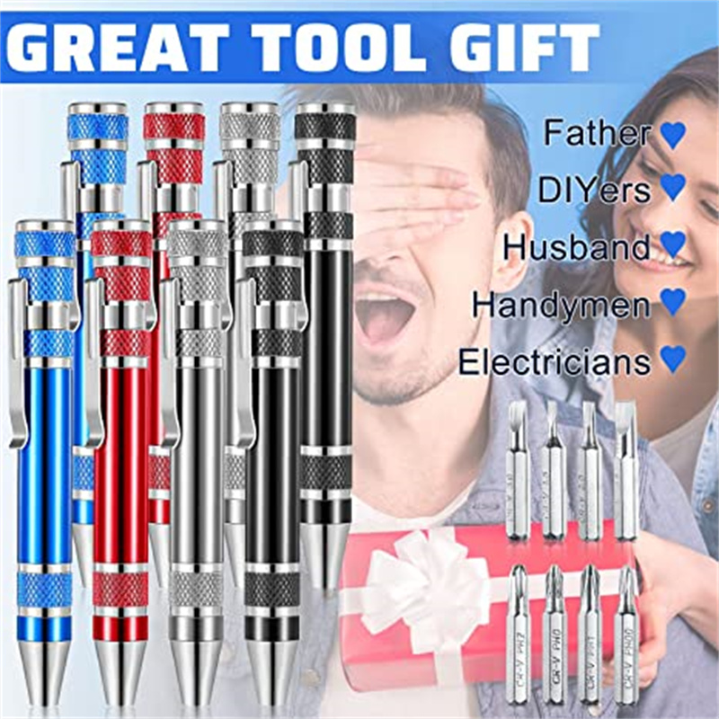 Multifunction 8 In 1 Screwdriver Pen Portable Mini Repair Hand Screwdriver Aluminum Alloy Precision Tools Kit Disassembly Gadget