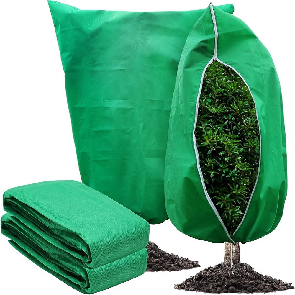 Capa de planta inverno quente capa árvore arbusto planta proteger saco proteção contra geada para quintal jardim plantas pequena árvore contra frio: M / Verde