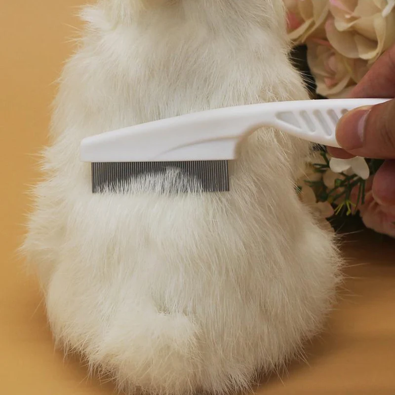 Cepillo suave para quitar huevos y pulgas, para perros pequeños, de dientes finos, para mascotas, cachorros, ojos y vientre, producto para desenredar pelos de gatos