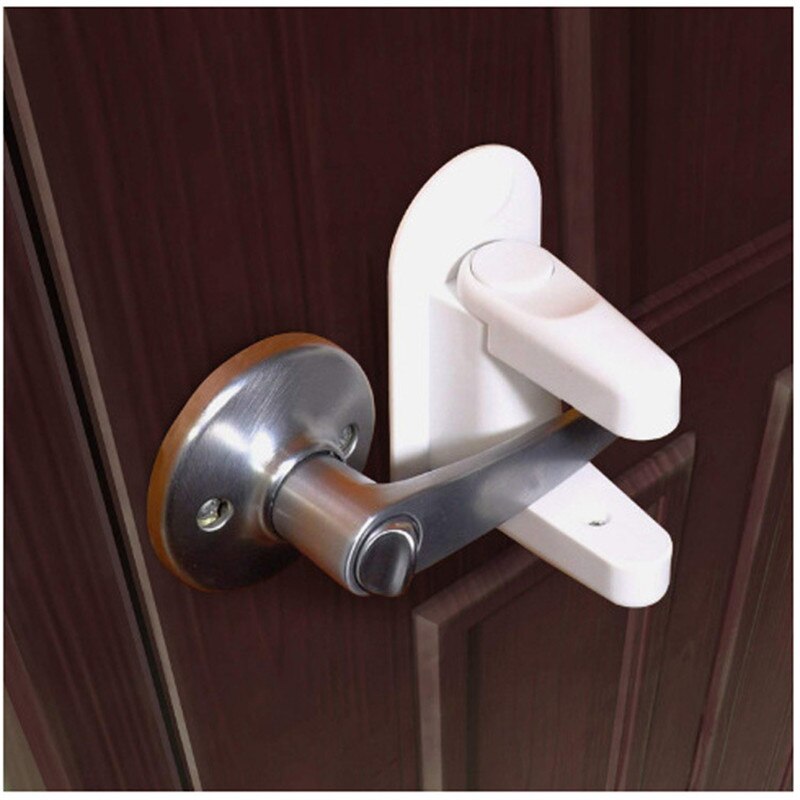 1 Pcs Kind Veiligheid Proof Deuren Baby Veiligheidsslot Deur Lever Lock 3M Lijm Deurkruk Compatibel Met Standaard