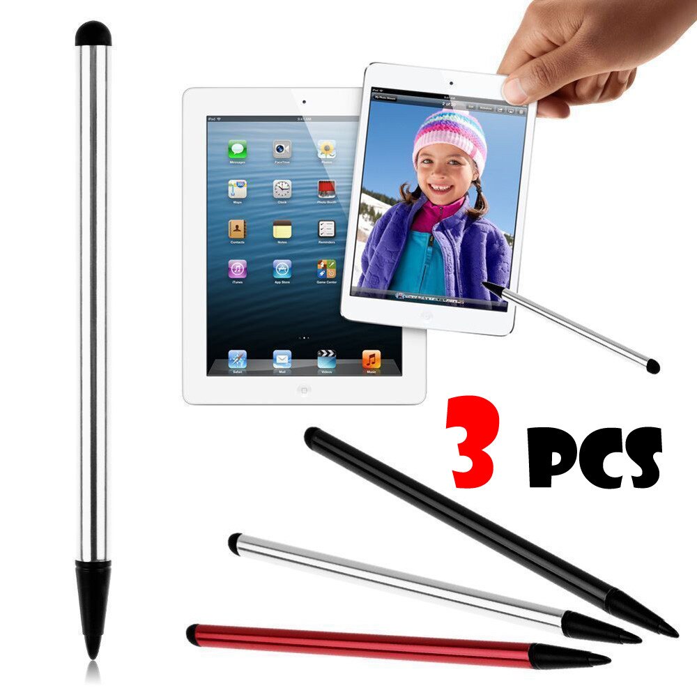 19 3 Pcs Touch Screen Pen Stylus Universele Voor Iphone Ipad Samsung Tablet Telefoon Zilver Zwart Rood Touch Screen pen