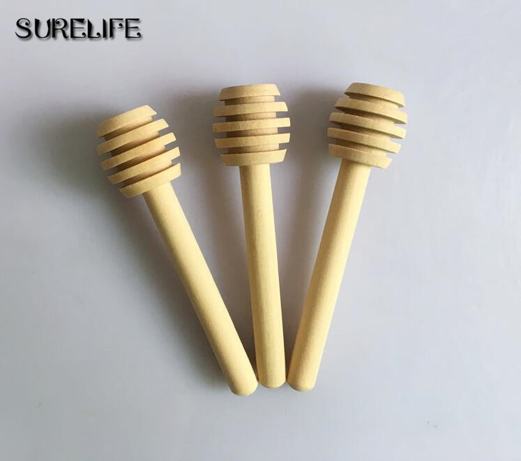 50pcs 8/10/10.5/15/16 cm Mini en bois miel Dippers agitateur miel cuillère bâton faveurs de mariage miel outils