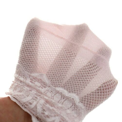 freundlicher Kleinkind freundlicher Baby Mädchen Strumpf Nette Spitze Einfarbig Patchwork Knie Hohe Krause Socken 0-3Y Neueste modisch