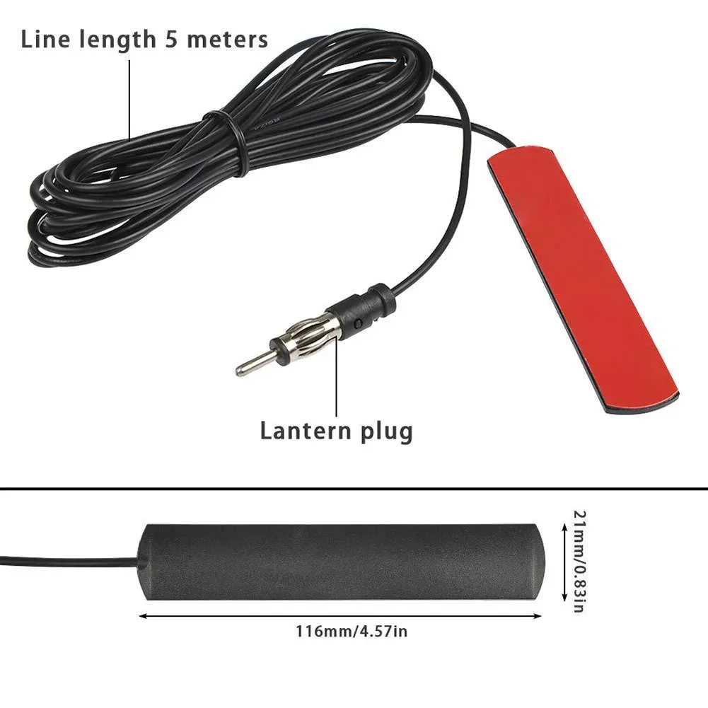 DC 5–12 V Auto-Innenraum, versteckte verstärkte Antenne, 85–860 MHz, elektronische Auto-Radio-Antenne, Autoradio-Patch-Antenne für LKW, Boot, Auto