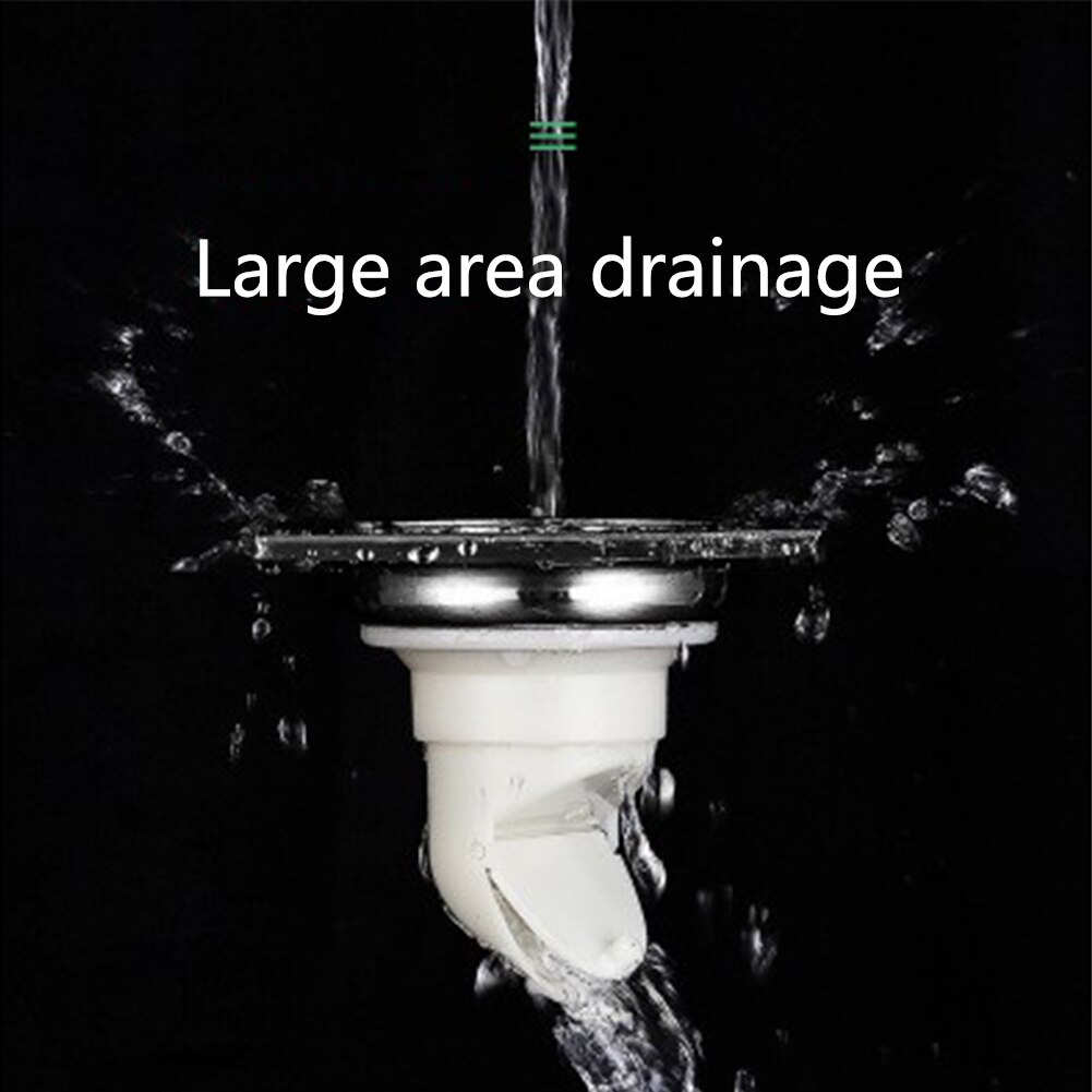 Floor Drain Durable Bathroom Stopper Stainless Steel Cover Kitchen Sink Square Home Replacement Accessories Washing Machine