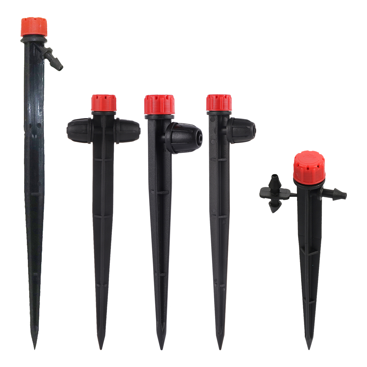 Dispositif de micro-pulvérisation d'irrigation de jardin, gouttes rouges réglables branchées au sol, flèche goutte à goutte à cercle complet, résistant à 360, 8 trous, 10 pièces, 100 pièces