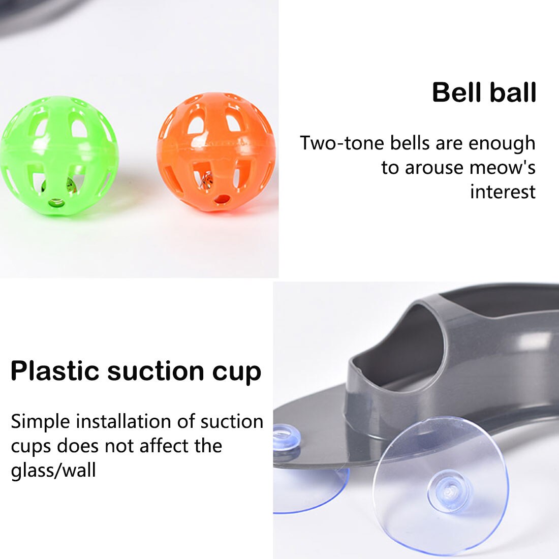 Huisdier zuignap track speeltunnel grappig bal speelgoed zuignap ramen katten speelgoed speelbuis met ballen zuignap katten speelgoed