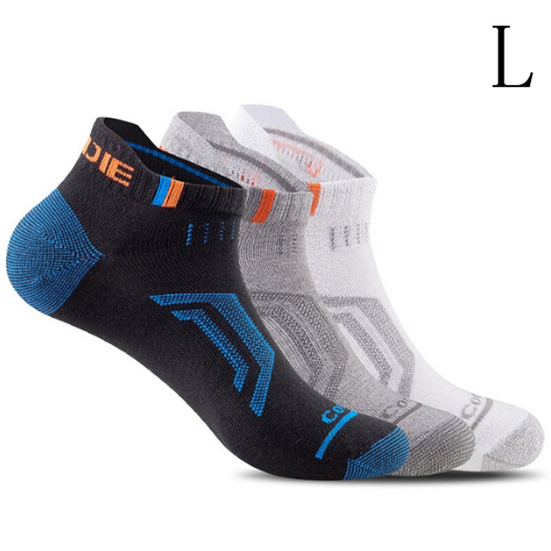 3Pairs Ankle Socks Men Women Outdoor Sports Running Athletic Performance Tab Training Cushion Low Show Compression Walking Socks: 3 Pairs Men L Size