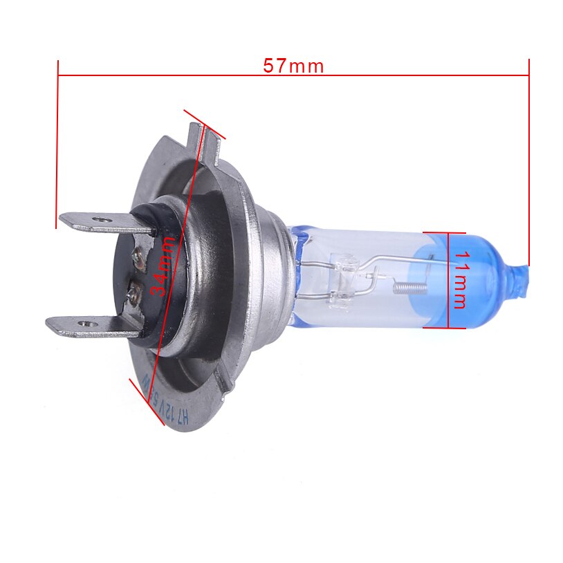 2pcs 6000k H7 55w 12v halogen bulb super xenon white h7 fog lamp Light Head Lamp 12V Car Styling With BOX