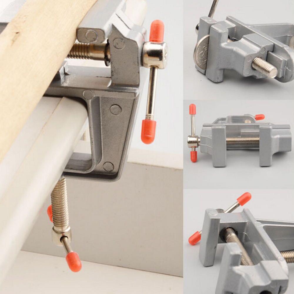 OUDISI Mini Bench Vise Multi-Function Fixture Small Jeweler Hobby Bench Vise 360° Rotating Base Desktop Screw Vise Tool