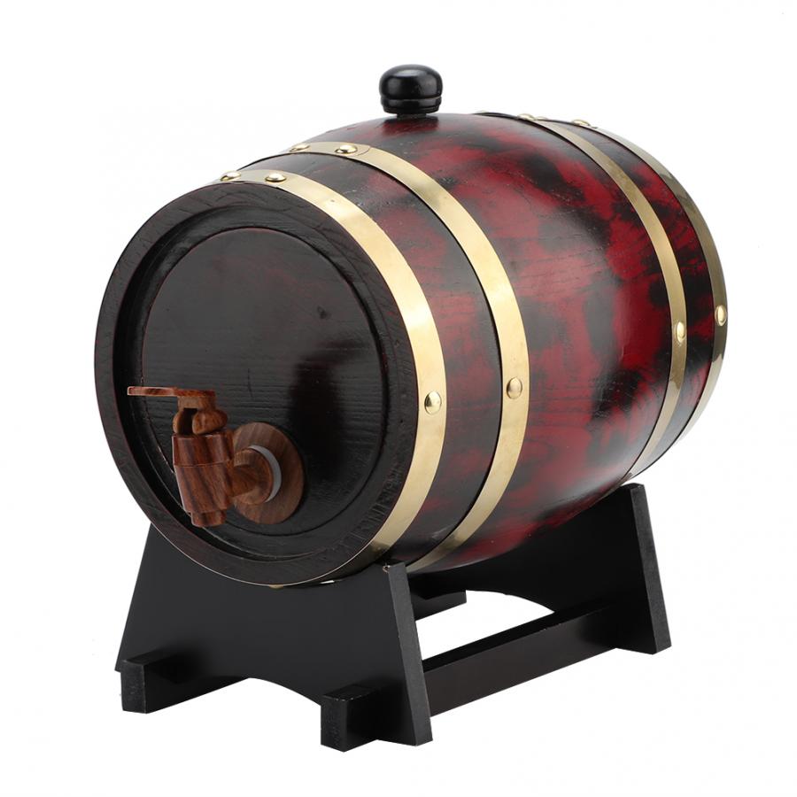 3l egetræs vin tønde retro opbevaringsspand hjem vin øl whisky brygning tønde bar restaurant display træ øl fad