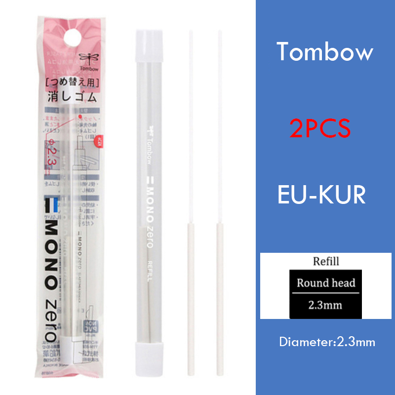 Tombow MONO Zero Pen Push Gumka Ołówek Guma ластик Japońskie artykuły papiernicze dla artystów Materiały dla uczniów Rysowanie Wymienny wkład: Niebieski