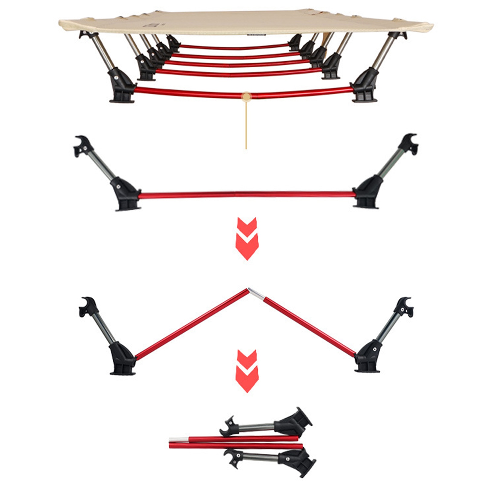 Camping Compact Folding Cot Bed Ultralichte Voor Outdoor Backpacken Camping Cot Bed Ultralight Opvouwbare Tent