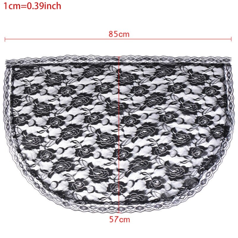 Velo de Mantilla Vintage tradicional de encaje de estilo español, bufanda para cubrir la cabeza de masa Latina para Iglesia Católica, forma de arco